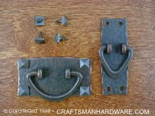 antique copper craftsmans hardware w/pyramid suite