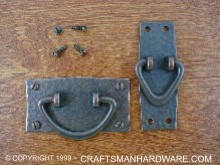 antique copper craftsmans hardware w/slotted suite